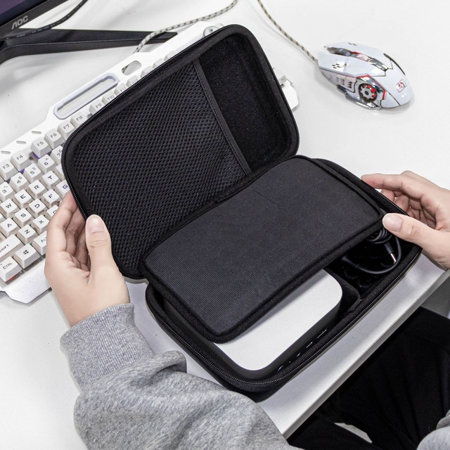 Portable Zipper Closure Hard Shell Protective Case for Apple Mac Mini M4 Made PC Material Bag Special Purpose Bags Cases