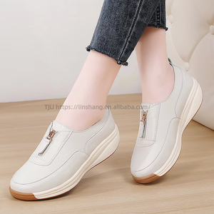 Chaussures compensées à plateforme pour femme, nouvelle collection printemps-été, grandes tailles, à enfiler, polyvalentes, pour maman - Product Image 4
