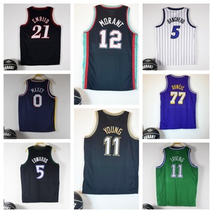 Bán Buôn Morant #12 Brunson #11 Cà Ri 30 Bóng Rổ Jersey Set Thêu 10 Retro Jersey Thương Mại Nước Ngoài Phong Cách - Product Image 1