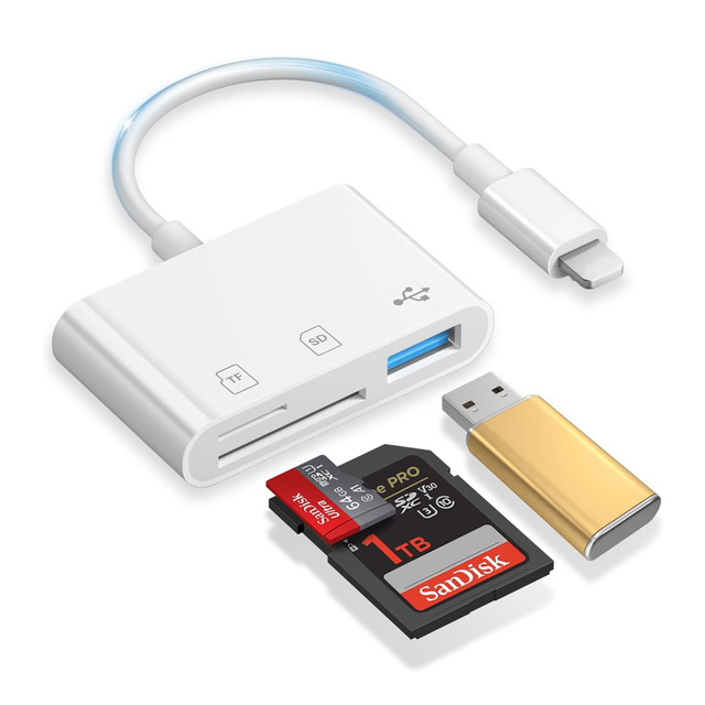 High speed 3 in 1 USB 3.0 SD TF 3 Ports Card Reader external Memory Trail Camera Card Adapter