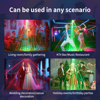Wuzstar Projecteurs Laser Stroboscopiques Son-Activés pour DJ et Éclairage de Fête, Télécommande Incluse, Idéal pour KTV, Réunions Familiales et Fêtes