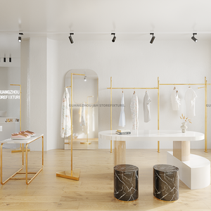 कपड़े की दुकान के लिए खजांची काउंटर फैशन कपड़े प्रदर्शन प्रदर्शनी स्टैंड बच्चे परिधान रैक प्रदर्शन लक्जरी अलमारियों - Product Image 4