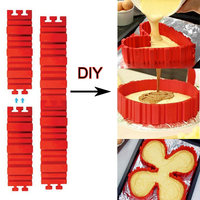 Ensemble de 4 moules à gâteau en silicone de qualité alimentaire en forme de serpent magique pour la pâtisserie DIY de divers gâteaux, style américain, fabriqué en Chine