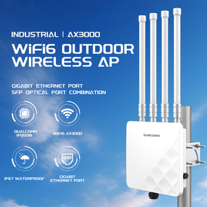 Đối với AP-600 ngoài trời không dây điểm truy cập wifi6 băng tần kép 3000Mbps không thấm nước IP67 4 ăng-ten bên ngoài tường lử<span class=keywords><strong>a</strong></span> PoE 128 người sử dụng - Product Image 2