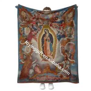 Manta de Franela Estampada Personalizada con Diseño Nuevo al por Mayor, Regalo para Entusiastas de la Virgen María de Guadalupe - Product Image 3