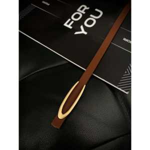 Elegante Cinturón Delgado de 1.5 cm para Mujer con Hebilla de Anillo en D Dorado, Cinturón Casual de Tela - Product Image 3