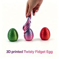 Manufacturer Direct Hinged 3D Printed Fidget Egg Durable Silk Finish PLA Articulated Design High Quality Export Novelty Present