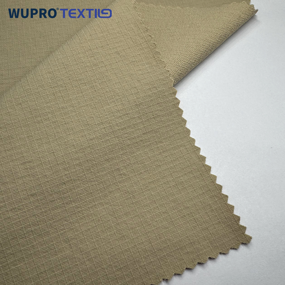 70D+40D 160D Ripstop Mechanical Stretch Windbreaker Down Jacket Nylon Waterproof Fabric