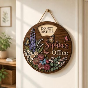 Decoración colgante moderna de madera artificial para puerta, placa de bienvenida de 30cm para entrada de casa, sala de estar y dormitorio - Product Image 4
