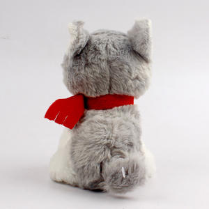 Lindo <span class=keywords><strong>Husky</strong></span> de peluche Animal <span class=keywords><strong>Husky</strong></span> <span class=keywords><strong>Siberiano</strong></span> perro de juguete de felpa con la bufanda roja - Product Image 5