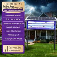 Piège à insectes solaire écologique d'extérieur, étanche à la pluie et à l'humidité, avec panneau réglable, pour jardin et pelouse, installation facile et nettoyage gratuit