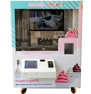 Malaysia Coin Operated Automatic Soft Ice Cream Vending Machine Cone Vending Machine HM766C