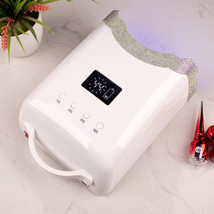 เครื่องทำเล็บเจลไร้สายเจลยูวีแบบ LED สีขาว78W โคมไฟติดเล็บเพชรเทียมประกาย - Product Image 3