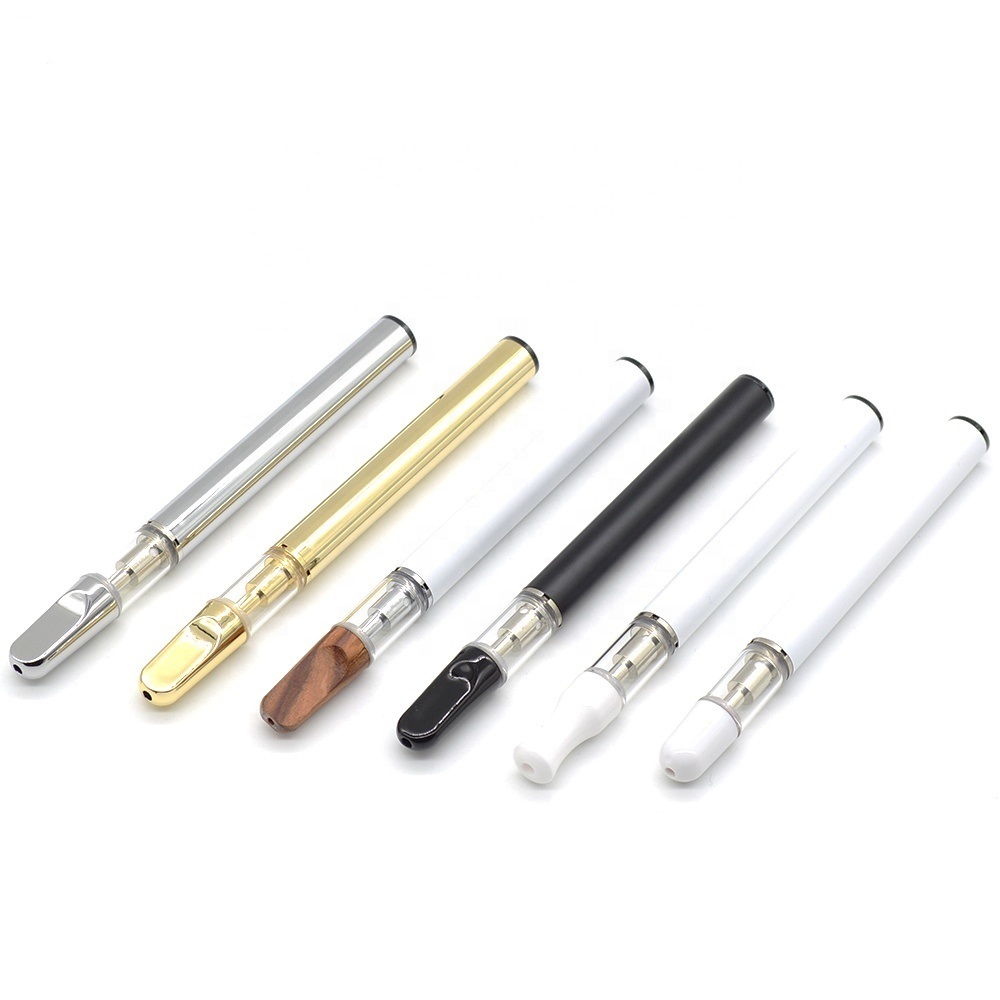 High Popular Top 0.5ml 1ml Round Flat Ceramic Cbd Cartridge Vape With 510 Thread