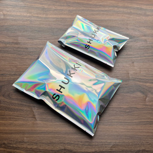 Bolsa de Embalaje de Aluminio Holográfico Mylar para Envíos por Correo, con Logotipo Personalizado Impreso con Láser, Autoadhesiva, para Almacenamiento - Product Image 5