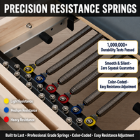 Machine de Pilates Reformer Professionnelle avec Tour, Reformer Pilates en Bois d'Érable pour le Sport