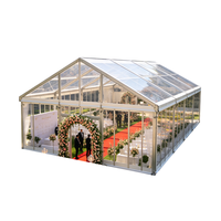 Tente d'atrium commerciale transparente pour mariage, pavillon d'événement extérieur pour cour