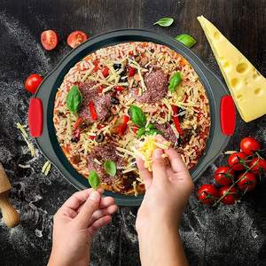 9 Uds bandejas para hornear <span class=keywords><strong>de</strong></span> acero al carbono antiadherentes <span class=keywords><strong>de</strong></span> aluminio y estante <span class=keywords><strong>de</strong></span> refrigeración con mango <span class=keywords><strong>de</strong></span> silicona Juego Seguro para horno para compradores comerciales <span class=keywords><strong>de</strong></span> alimentos - Product Image 2