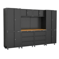 Armoire à outils et chariot de garage 11 pièces, supports en métal thermolaqué, fonctionnalités personnalisables, système de verrouillage, OEM/ODM/OBM