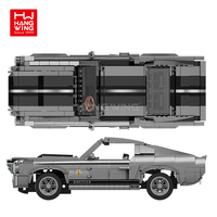 HW 879 Uds bloques de construcción coches famosos tecnología de partículas pequeñas piezas ladrillos modelo de coche fresco adornos de escritorio juguetes conjunto para niños