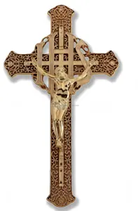 Harga pabrik logam Crucifix produk pemakaman dekorasi peti mati dan ornamen