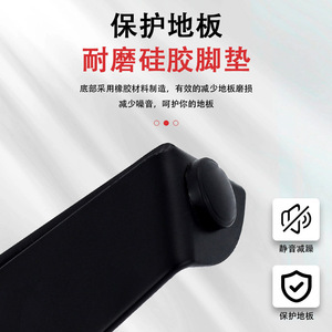 Furniture Leg Steel Matte Black Titanium Heavy Duty Cabinet Support Minimalist Design B003 - Product Image 4