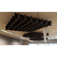 Panneau acoustique en feutre PET 3D, fibre de polyester, absorption acoustique, panneau décoratif pour plafond, design d'intérieur moderne, panneau acoustique personnalisé