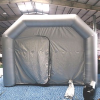 Cabine de peinture gonflable pour voiture, tente de garage portable avec système d'éclairage pour la peinture et le detailing automobile