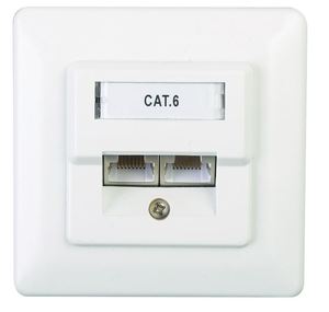 1 Port 86X86mm Cat6 Faceplate RJ45 RJ11 Telecom Parts for <b>Telecommunication</b> Applications - Product Image 5