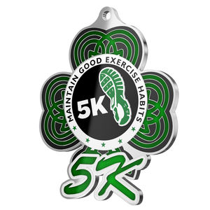 Noble Vente Chaude Conception Unique Personnalisé Sports Trèfle Marche Course 5K Médailles - Product Image 2
