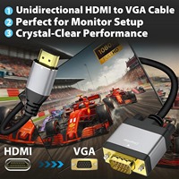Cable VGA a HDMI de 1.8m con Audio para PC, Cable HDMI a VGA de Fábrica ZONG al por Mayor