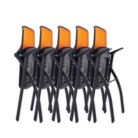 Chaise de séminaire pliable et peu encombrante avec roulettes, mobilier collaboratif pour espaces d'apprentissage flexibles, certifiée BIFMA