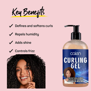 Oalen 250ml Marque privée Crème pour les <span class=keywords><strong>cheveux</strong></span> frisés Gel lissant biologique avec gelée coiffante hydratante à forte tenue - Product Image 4