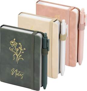 Carnet A6 en PU, mini, portable, avec poche pour <span class=keywords><strong>stylo</strong></span>, carnet de haute qualité, logo personnalisé pour les entreprises, cadeaux de festival - Product Image 1