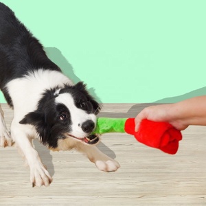 Toptan özel kırmızı gül otomatik interaktif köpek ses oyuncaklar noel köpek oyuncak hediye Pet köpek sevgililer oyuncak - Product Image 5