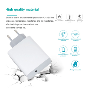 อะแดปเตอร์แปลงไฟแบบเร็ว 60W Type C PD สำหรับชาร์จผนัง ปลั๊ก EU รองรับ QC 3.0 USB-C สำหรับสมาร์ทโฟนและแล็ปท็อป - Product Image 2