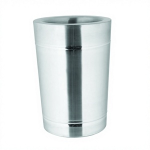 Double Wall <b>Wine</b> Cooler Conical Shape Stainless Steel Champagne <b>Wine</b> Chiller Insulated <b>Wine</b> Bottle Can Cooler Bucket - Product Image 1