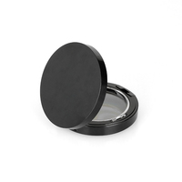 15g Haute qualité Rond Noir compact poudre cas cosmétique emballage avec miroir porter poudre fondation emballage