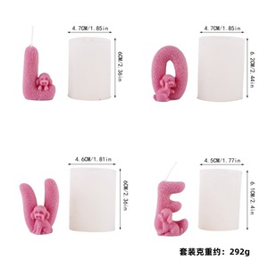 Moule à bougie en silicone 3D écologique en gros pour la Saint-Valentin et les mariages, forme géométrique - Product Image 6