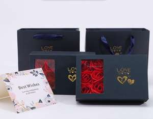 Caja de joyería con flores preservadas para el Día de San Valentín con seis rosas o caja de regalo para el Día de San Valentín o caja de regalo o colgante - Product Image 3