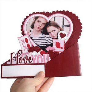 Tarjeta de Felicitación 3D Pop Up Cuadrada Creativa para Parejas, Tarjeta de Aniversario de Amor - Product Image 1