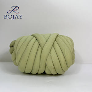 Bojay 500g topu 2cm süper tıknaz örgü tüp makine yıkanabilir çizgili iplik el örgü için - Product Image 1