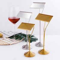 Support de numéro de table en acier inoxydable, porte-carte de table pour banquet, panneau de table de restaurant, clip pour menu de buffet, présentoir de prix