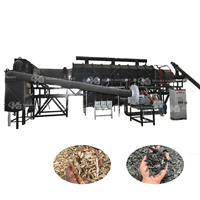 Nueva Horno de Carbonización Continua de Cáscara de Coco de Alta Calidad, Pequeño, para Biochar y Pirólisis, con Motor de Alta Potencia