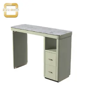 single manicure table with beautiful high gloss equipment for fashion nail desk shop design