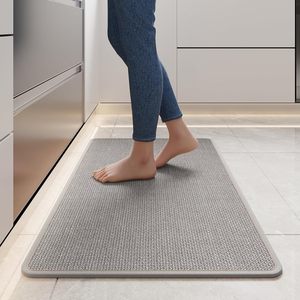Tapis de cuisine en caoutchouc de chanvre Sally, rectangulaire, antidérapant, absorbant l'huile, lavable, couleur unie, pour restaurant et cuisine - Product Image 3