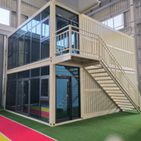 Le conteneur se pliant en acier ondulé de 20 pieds abrite la conception extensible pour l'usage extérieur de centre commercial d'hôpital d'hôtel de villa de magasin de bureau