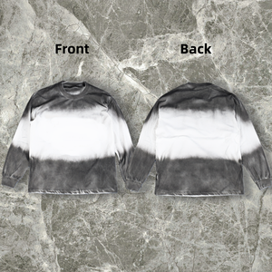 Sudadera de Algodón Lavada al Ácido para Hombre, Estilo Urbano, Manga Larga, Cuello Redondo, al por Mayor - Product Image 2