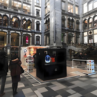Vitrine holographique simple face à 180 degrés Vitrine 3D Écrans de projection LED/LCD Télécommande en métal pour lunettes