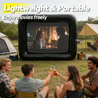 Écran de projection gonflable pliable imperméable pour l'extérieur, léger et multifonctionnel pour le camping et la randonnée